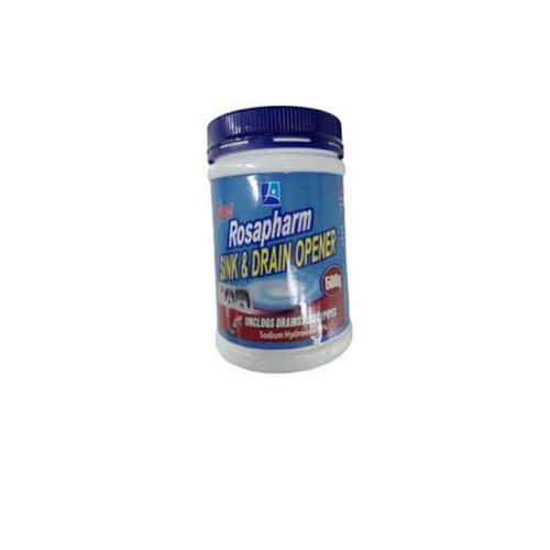 Rosapharm Drain Cleaner- 500g( clears the blockage in washbasins sinks bathrooms and other drain pipes.)