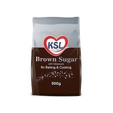 KSL Brown sugar with Mollasses for Baking & cooking -500g (Has a rich, caramel-like flavor and a moist texture, making it ideal for baking moist and flavorful cakes.)
