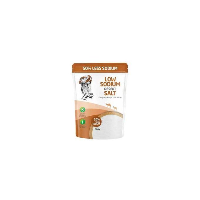 Lunn Low Sodium Desert Salt-50% Less Sodium(Pink Rock Salt contains trace minerals and elements like Zinc, iodine, Potassium, Magnesium, Calcium, Iron, Phosphorus & Sulphate.