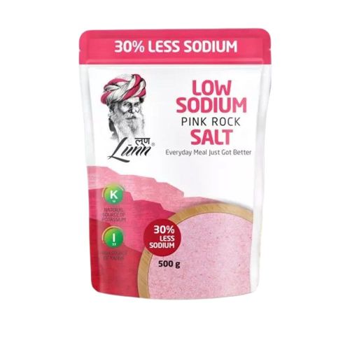 Lunn Low Sodium Desert Salt-30% Less Sodium(Pink Rock Salt contains trace minerals and elements like Zinc, iodine, Potassium, Magnesium, Calcium, Iron, Phosphorus & Sulphate.