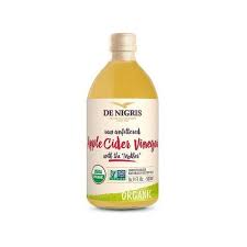 De Nigris Organic apple cider vinegar with mother- 500ml is natural and stands out because of its ideal taste profile.De Nigrins Organic Apple Cider Vinegar 500 ml also has antiseptic and disinfectant