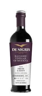 De Nigris Balsamic Vinegar of Modena  with Zesty Flavour-is fresh and aromatic, great to enhance cold dishes like salads and grilled vegetables.