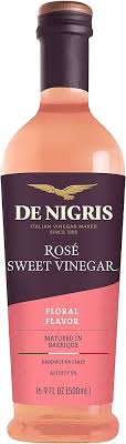 De Nigris Rose Sweet Vinegar 500Ml-Sweet Rosé Wine Balsamic Vinegar Of Modena 16,9 Oz (500ml) | Red Wine Vinegar Sweet And Sour Condiment.
