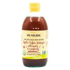 Organic Apple Cider Vinegar
with Honey and Cranberry
Organic, raw, unfiltered Apple Cider Vinegar with a 10% blend of Honey and Cranberry.
