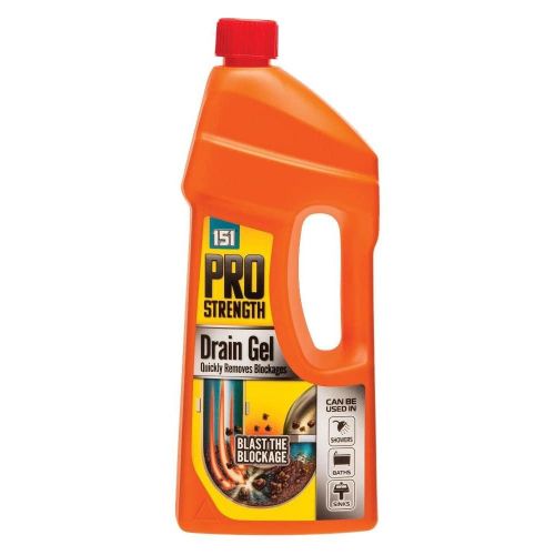 151 Pro Strength Drain Gel 900ml- is easy to pour and works quickly to unblock sinks, showers and baths. The liquid works effectively to sink through standing water and quickly reach the blockage.