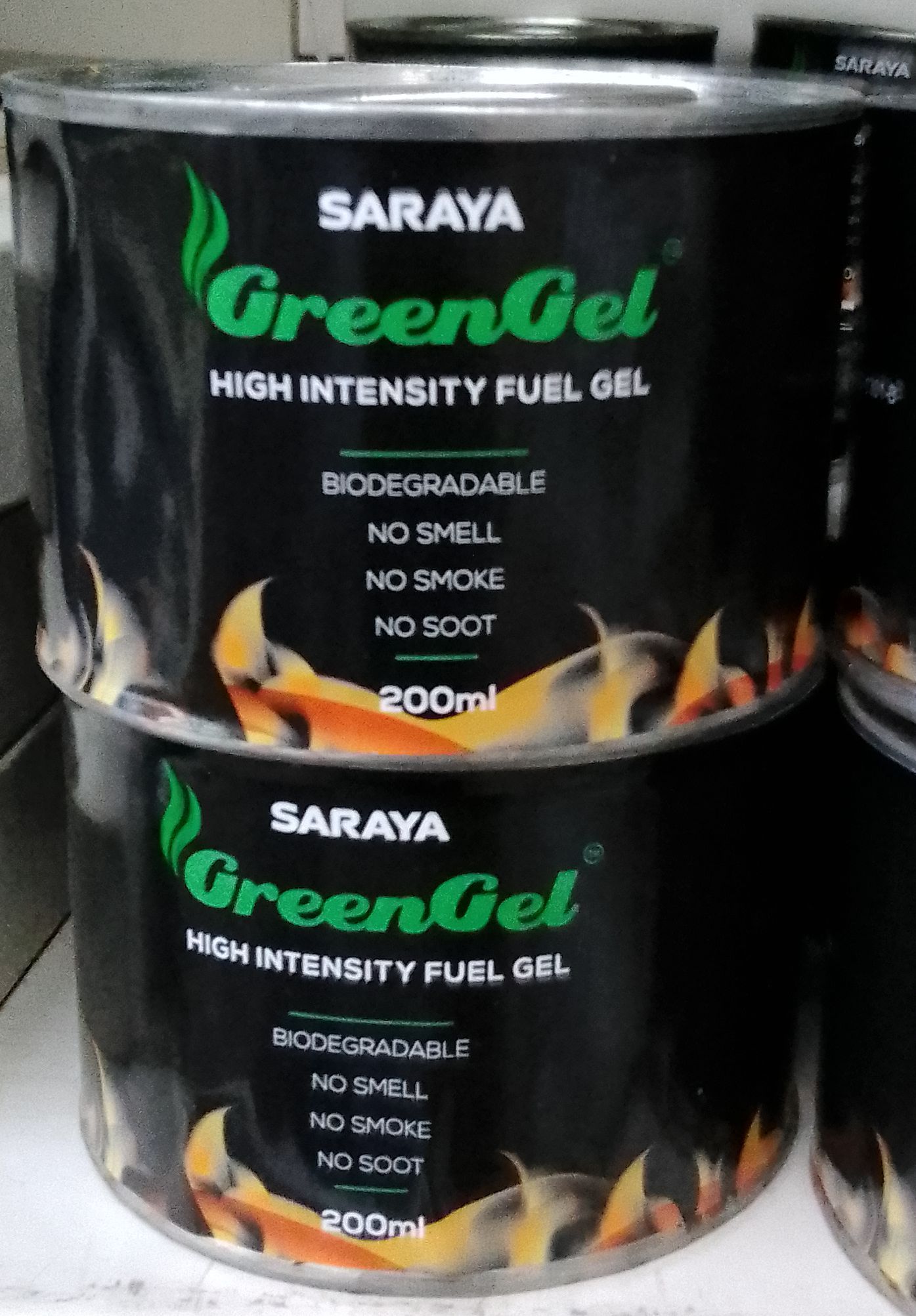 Saraya Green Gel High Intensity Fuel Gel -200ml( a completely renewable energy source. Bio Power gel is constituted from denatured ethanol.Biodegradable,non toxic ,non smoke and no smell fuel gel.