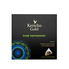 Kericho Gold Pure Peppermint (Egypt–Tea Bags)Pure Peppermint Tea from Egypt, now available in luxurious silken pouches. Grown alongside the historic River Nile.