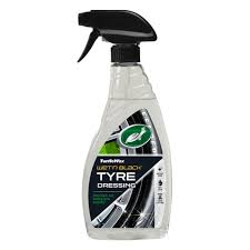Turtle Wax Wet N Black Tyre Dressing 500ml-Keeps tires looking wet and shiny - locking it in with an exclusive blend of silicone polymers. It protects against UV rays and also great for black bumpers.