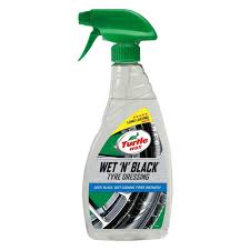Turtle Wax Wet N Black Tyre Dressing 500ml-Keeps tires looking wet and shiny - locking it in with an exclusive blend of silicone polymers. It protects against UV rays and also great for black bumpers.