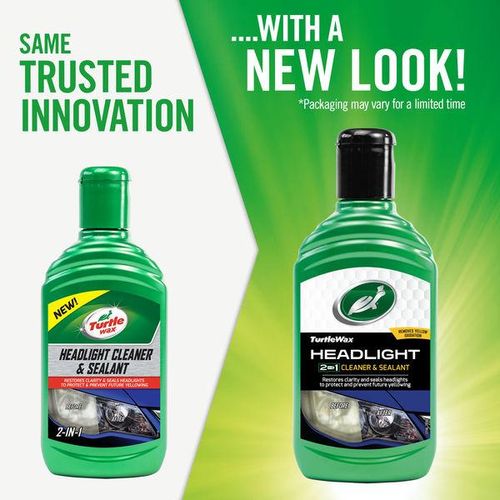Turtle Wax HEADLIGHT CLEANER & SEALANT 300ml-is a single step solution from removing light oxidation and yellowing from your headlights rear tail lights.