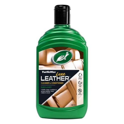 TURTLE WAX LUXE LEATHER CLEANER & CONDITIONER 500ml-revitalize and clean dirty and dull leather, as well as protect and soften your car's leather upholstery to make it look like new again.