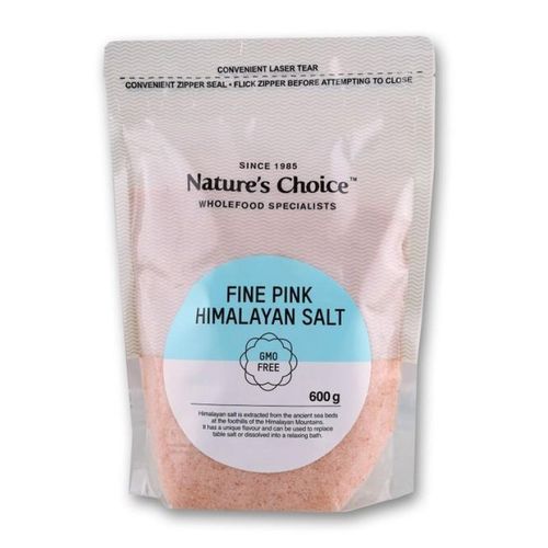 Nature'S Choice Fine Pink Himalayan Salt  600g -100% Virgin Pink Himalayan Salt (Chemical Free & Flouride Free)