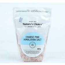 Nature'S Choice Coarse Pink Himalayan Salt – 600g Pouch ( Unrefined pale pink crystal salt from the foothills of the Himalayas )