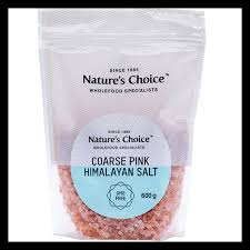 Nature'S Choice Coarse Pink Himalayan Salt – 600g Pouch ( Unrefined pale pink crystal salt from the foothills of the Himalayas )