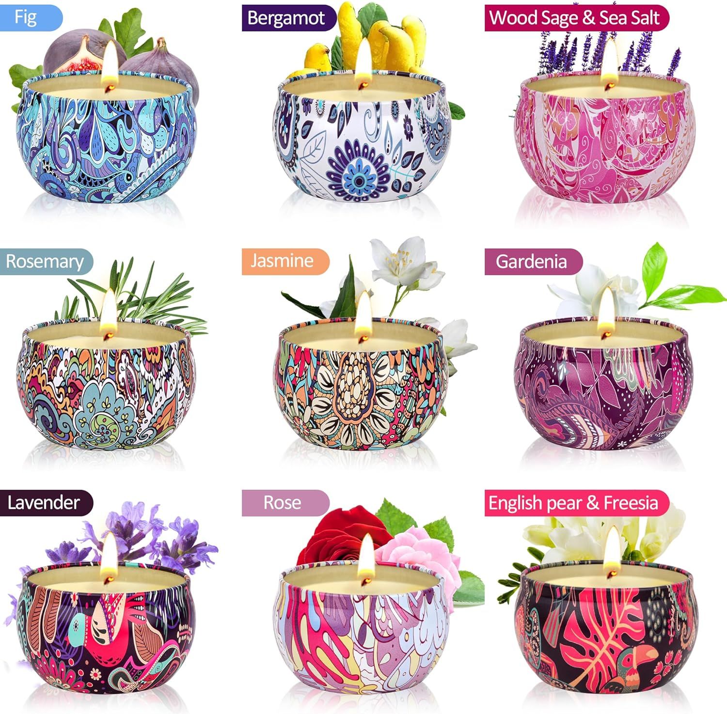 Scented Candles Gifts Set for Women, Candles for Home, Aromatherapy Stress Relief Candles, Birthday Gifts for Women, Decor Candles