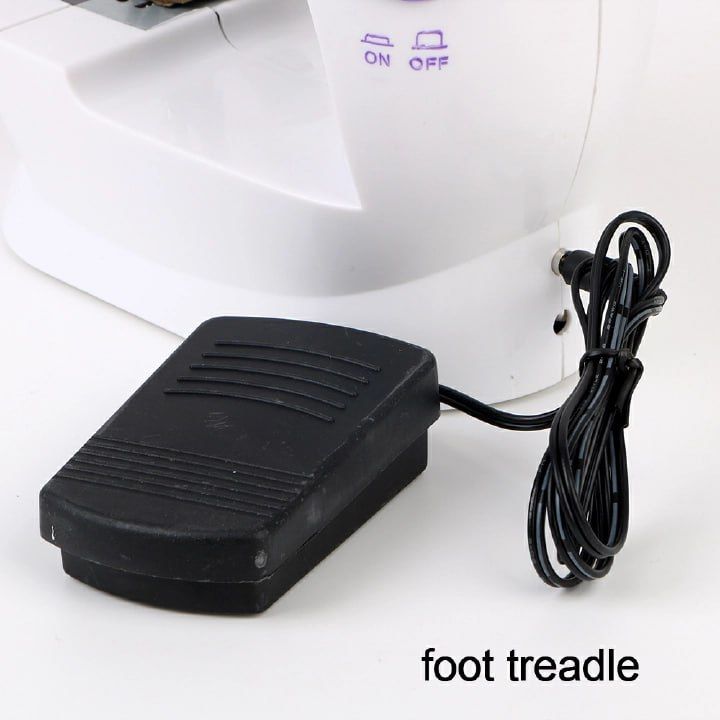 Sewing Machine Mini Portable Household Domestic Night Light Foot Pedal Straight Line Hand Table Two Thread Kit Electric Manual