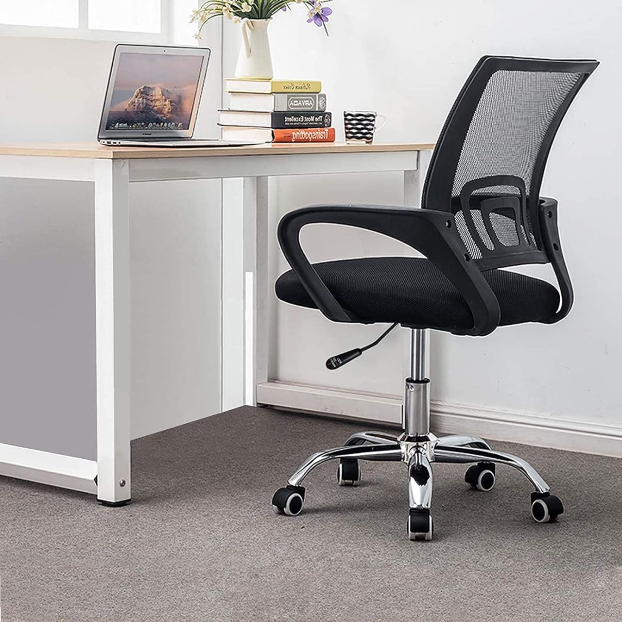 Comfort Ergonomic Height Adjustable Clerical Mesh Office Desk Chair with Lumbar Support Backrest