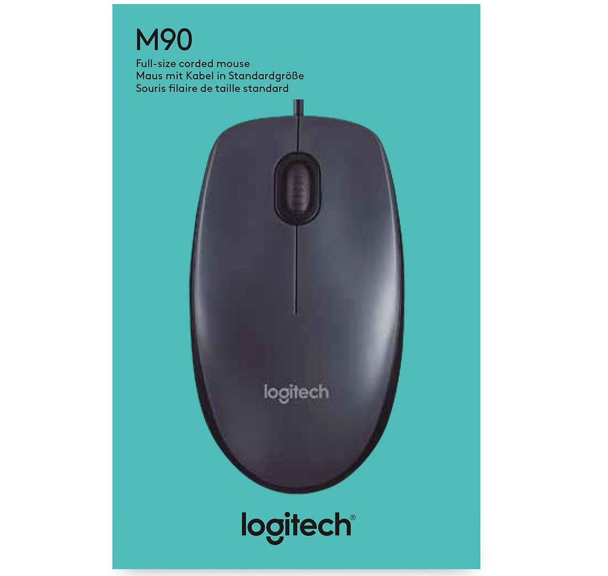 Logitech Wired Mouse M90 Black USB Logitech Mouse M90 Gray/Black