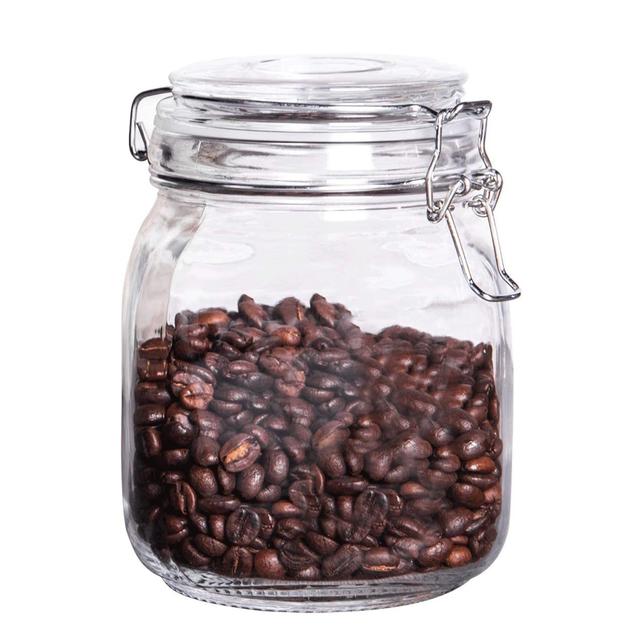 Classy, Quality, Durable & Stylish Bon Appetit Glass Storage Jar with Clip