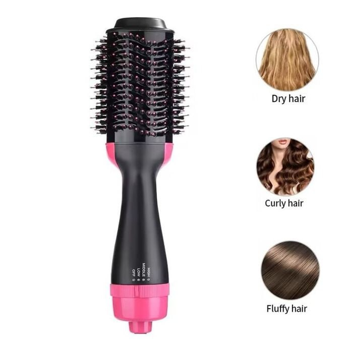 Hair Dryer Brush, 3-in-1 Hot Air Straightener Curler Function, Hair Styler, Anti-Scald, Perfect Hot Air Brush for Women