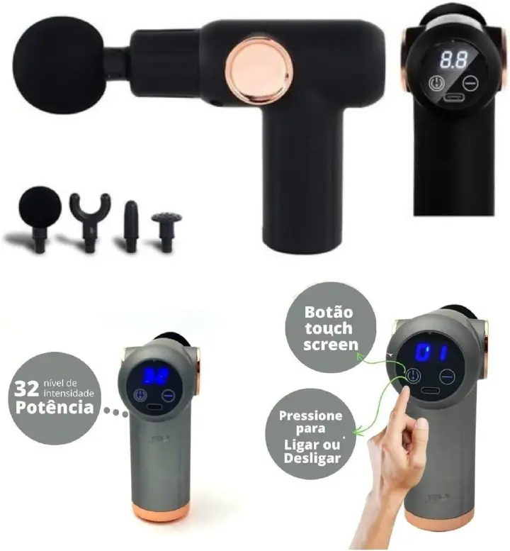 Professional Portable Electric Gun Massager Body Muscle Physiotherapy Lymphatic Drainage