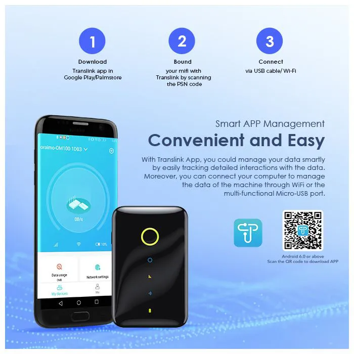 oraimo High Speed Portable 4G Mobile Wi-Fi with Fashion Design & Stable Connection