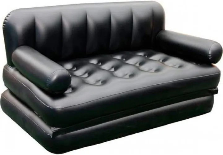 Bestway 5 In 1 Inflatable Sofa Air Bed Couch With Free Electric Pump - Black