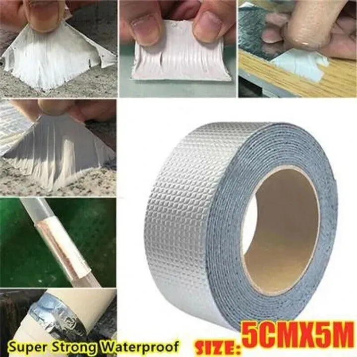 Aluminum Foil Butyl Waterproof Tape Wall Crack Tape Paste For Roof Repair Wall Pipeline Repair