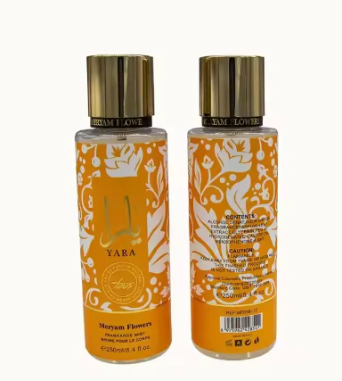 Yara Tous Fragrance Mist Brume Parfumee 250ml Yara Body Mist sweet Tropical-inspired and Feminine Fragrance Suitable for Women