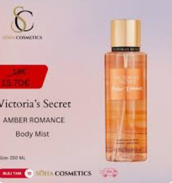 Victoria's Secret Fragrance Body Mist  Amber Romance  250ml for women