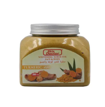 Skin Doctor Tumeric Face & Body Whitening Scrub - 500ml - Natural Care Skin Doctor Whitening Scrub For Face &Body - Tumeric