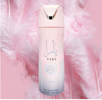Lattafa Yara Perfumed Body Spray 200ml - Yara by Lattafa Deodorant Perfume Spray for Women Gift Body Spray