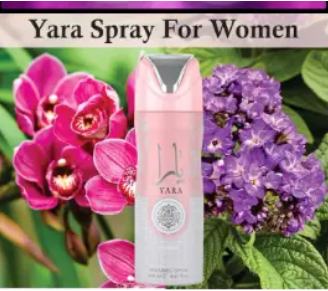 Lattafa Yara Perfumed Body Spray 200ml - Yara by Lattafa Deodorant Perfume Spray for Women Gift Body Spray