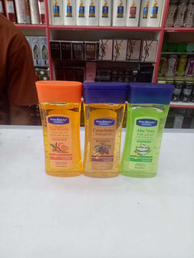 Kiss Beauty Skin Clinic Vitamin C  Turmeric Body Gel Oil 200ml super brightening and anti dark spots gel