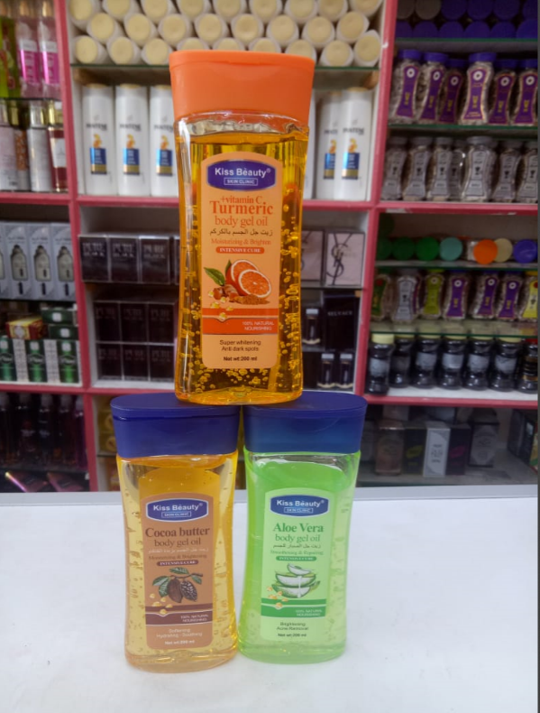 Kiss Beauty Skin Clinic Vitamin C  Turmeric Body Gel Oil 200ml super brightening and anti dark spots gel