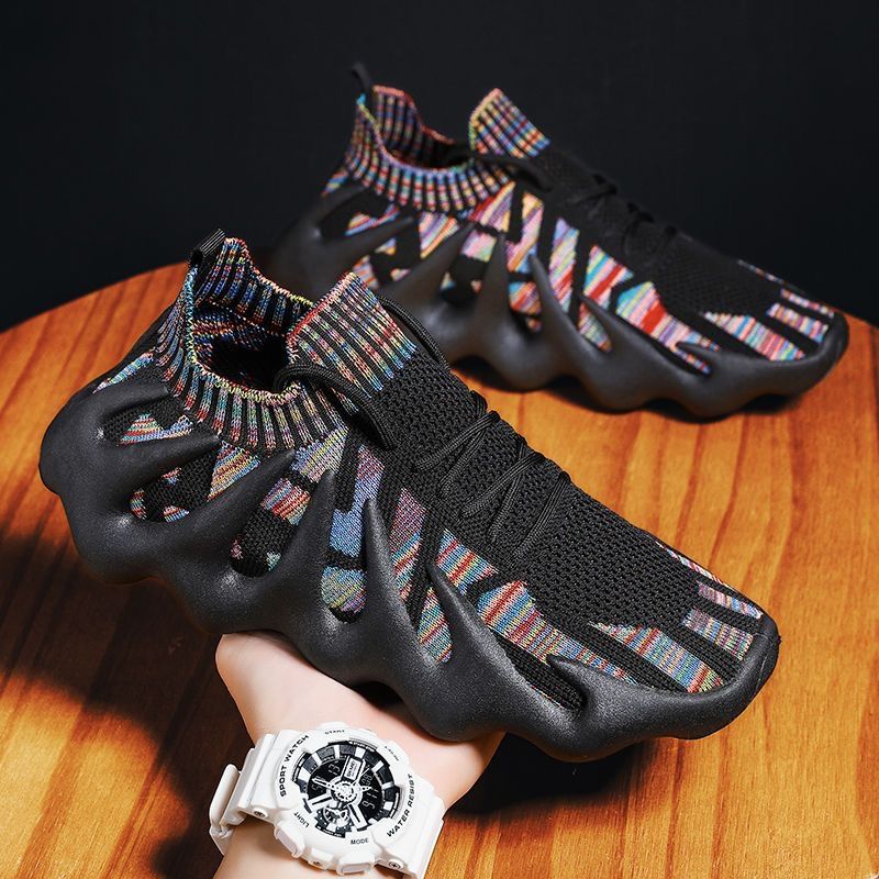 New Sports Shoes For Men And Women Flying Woven Soft Sole Sports Casual Socks Shoes Coconut Shoes Octopus Unisex Sneakers