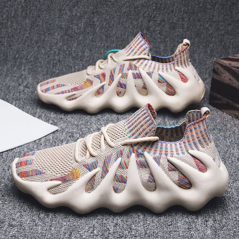 New Sports Shoes For Men And Women Flying Woven Soft Sole Sports Casual Socks Shoes Coconut Shoes Octopus Unisex Sneakers