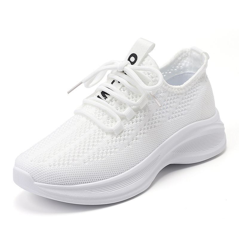 Women“s Casual Sneakers Mesh Breathable Lace-up Vulcanized Shoes Ladies Platform Comfort Sneakers Sandalias De Mujer Verano 2024