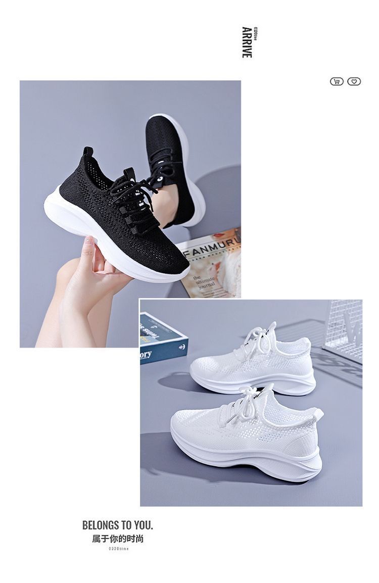 Women“s Casual Sneakers Mesh Breathable Lace-up Vulcanized Shoes Ladies Platform Comfort Sneakers Sandalias De Mujer Verano 2024