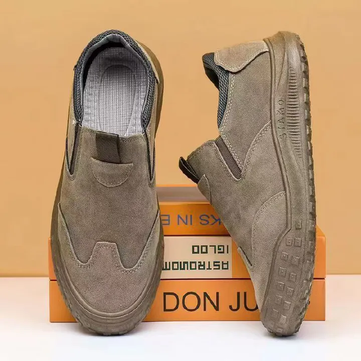 Men Casual Sneakers Leather Mens Loafers Comfortable Men's Driving Shoes Slip on Moccasins Handmade Breathable Walking Footwear