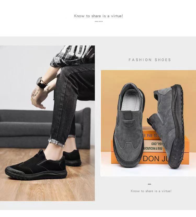 Men Casual Sneakers Leather Mens Loafers Comfortable Men's Driving Shoes Slip on Moccasins Handmade Breathable Walking Footwear