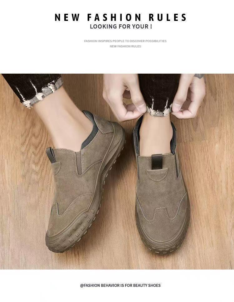 Men Casual Sneakers Leather Mens Loafers Comfortable Men's Driving Shoes Slip on Moccasins Handmade Breathable Walking Footwear