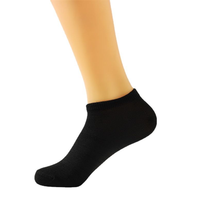 10PCs Unisex Ankle Socks Solid Color Black White Gray Invisible Breathable Cotton Soft Sneakers Socks Male Short Socks Women Men Sox