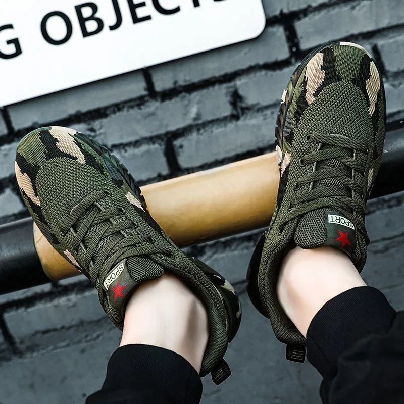 Hot Sell Work Shoes Men Summer Sneakers 2024 Camouflage Sports Shoes Men Lightweight Walking Sneakers Male Casual Running Shoes
