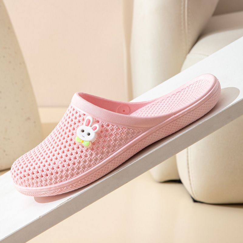 Women's Slippers Flip Flops summer women Shoes 2024 Fashion Cutout Flat Heel Slides indoor Antislip Ladie Sandals Beach Slippers