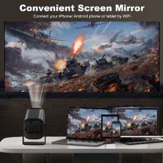 New 2024 4K Android 11 Dual Wifi6 200 ANSI Allwinner H713 BT5.0 1080P 1280*720P Home Cinema Outdoor portable Projetor