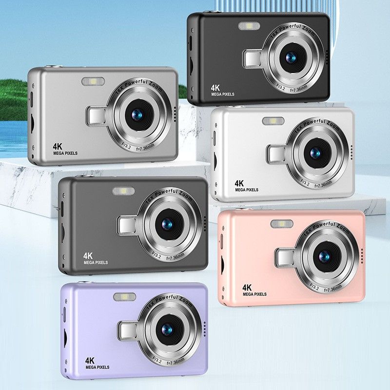 4K HD Digital Camera Child Camcorder Outdoor Anti-Shake Instant Photo Camera 16x Zoom Compact Cameras For Beginner Photography