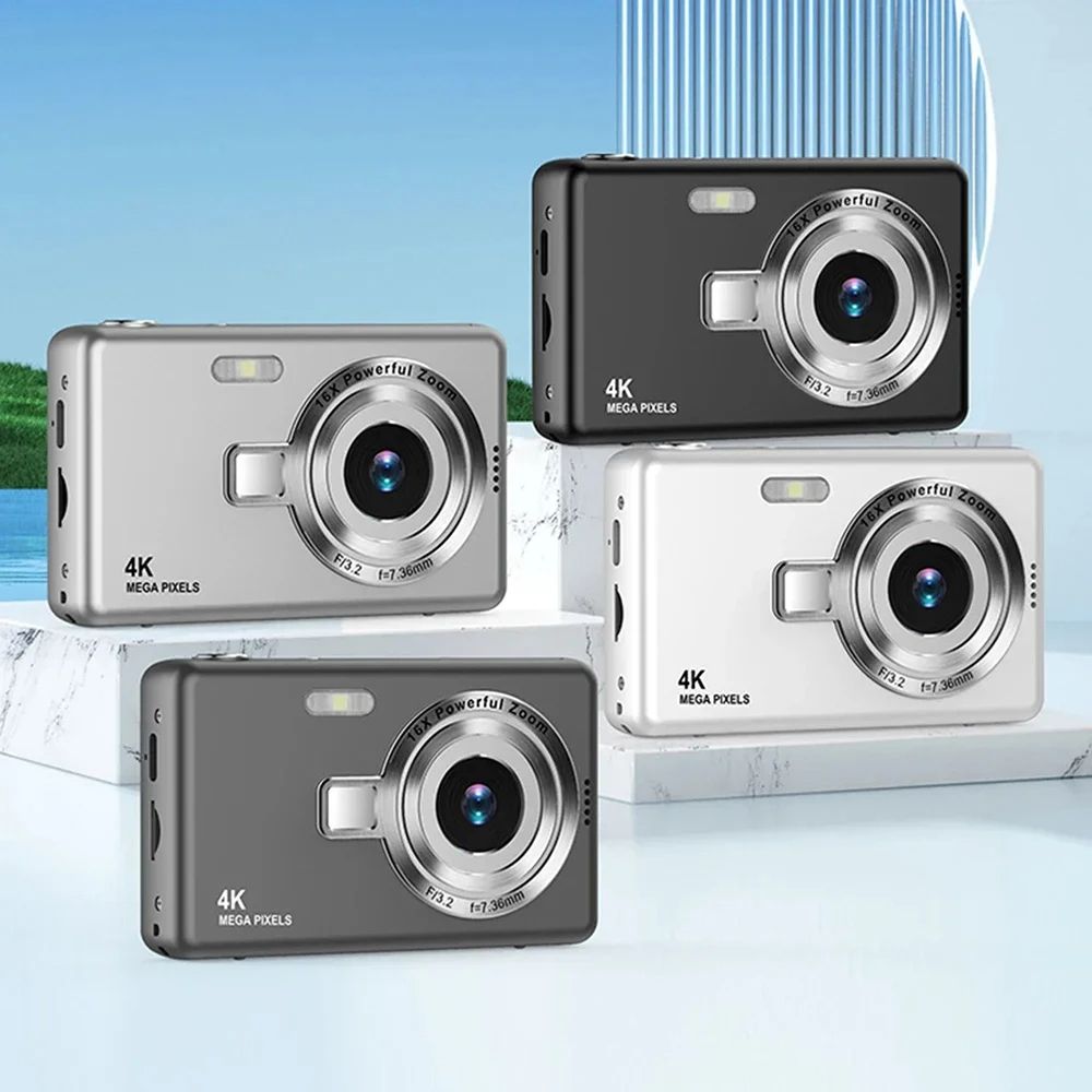4K HD Digital Camera Child Camcorder Outdoor Anti-Shake Instant Photo Camera 16x Zoom Compact Cameras For Beginner Photography