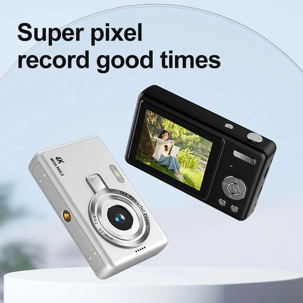 4K HD Digital Camera Child Camcorder Outdoor Anti-Shake Instant Photo Camera 16x Zoom Compact Cameras For Beginner Photography