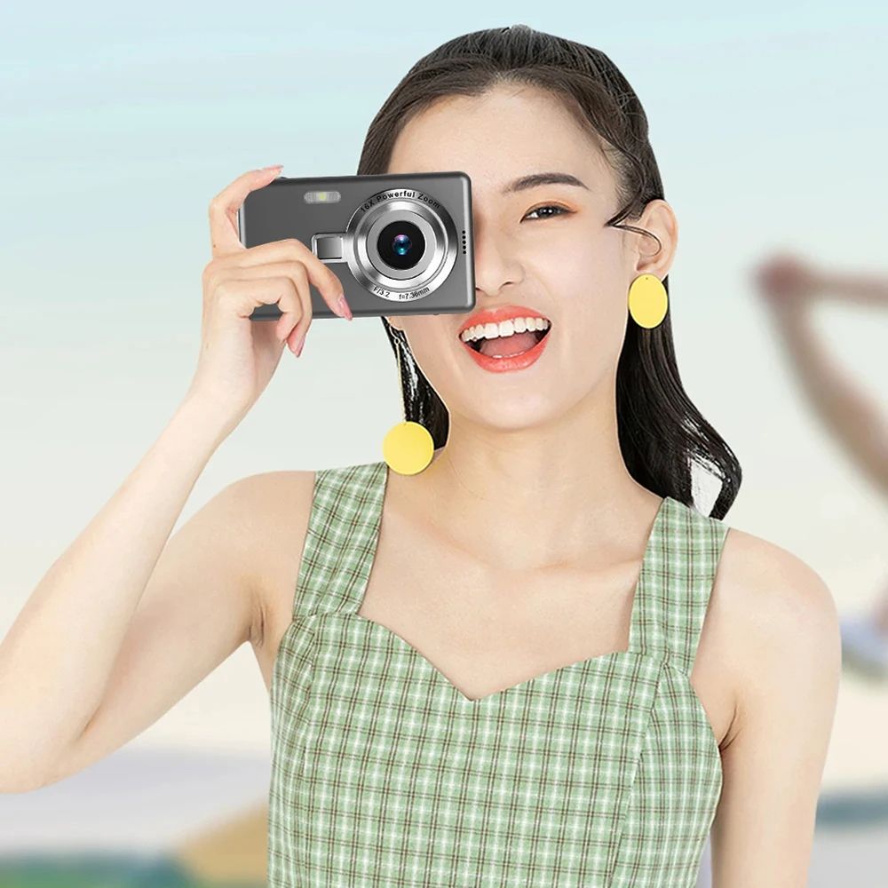 4K HD Digital Camera Child Camcorder Outdoor Anti-Shake Instant Photo Camera 16x Zoom Compact Cameras For Beginner Photography